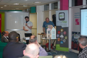 Picture of Connor and the IoT DollsHouse at Thames Valley IoT