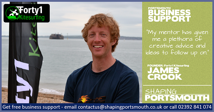 Business Support Bank flyer featuring James Crook