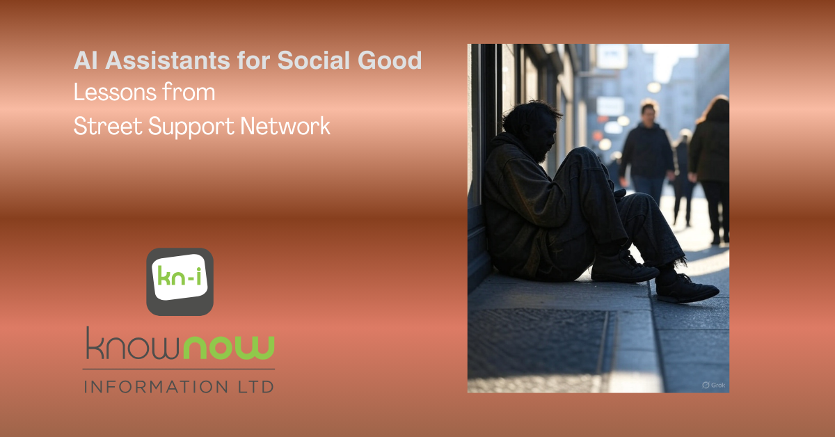 AI Assistants for Social Good: Lessons from Street Support Network