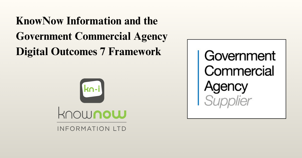 Hero image for the DOS 7 framework featuring the Government Commercial Agency logo